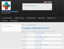 Tablet Screenshot of freedrugcoupon.com